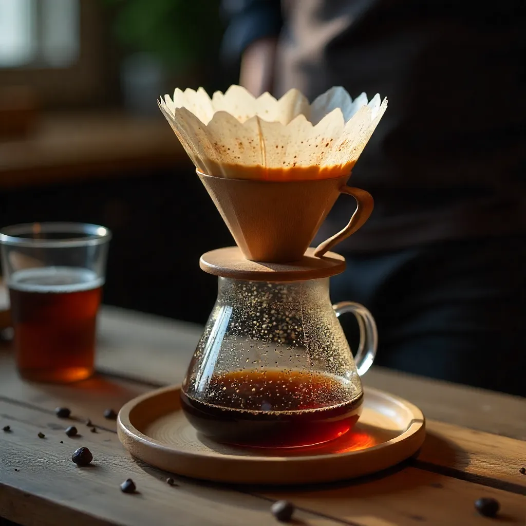 Manual coffee brewing process